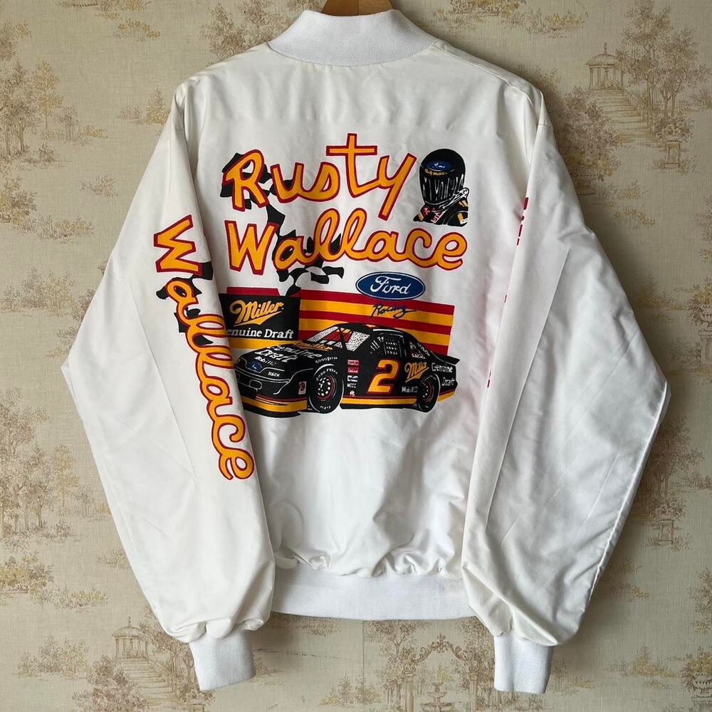 Vintage 1996 Rusty Wallace Miller Genuine Draft NASCAR Jacket | USA Made | XL